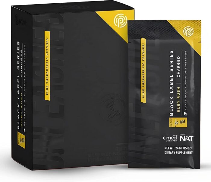 Pruvit Keto//OS Black Label Series Ruby Rush- Charged Pure Therapeutic Ketones for Muscle Growth and Avoiding Muscle Breakdown - .84 OZ - Image 2