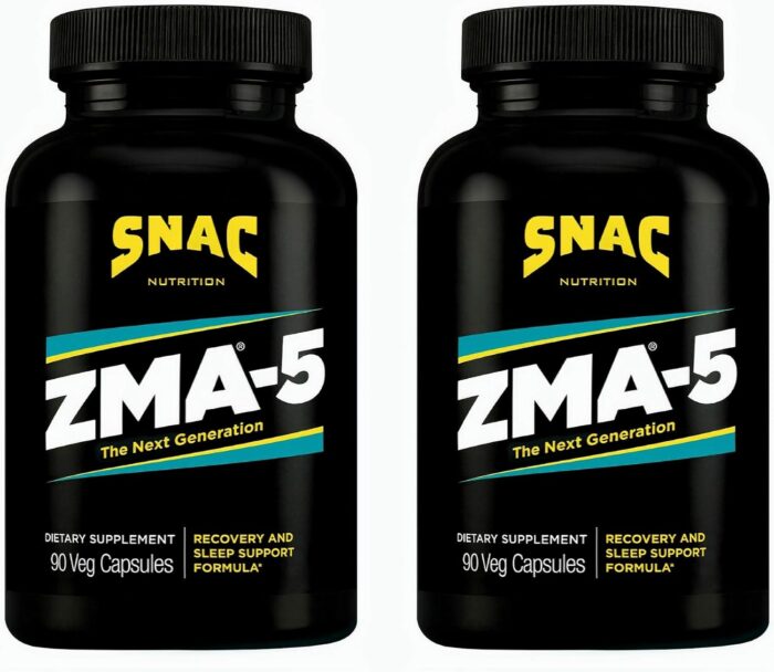 SNAC ZMA-5 Sleep Aid Supplement, Promote Muscle Recovery & Growth, Immune Support, & Restorative Sleep with Zinc, Magnesium & 5-HTP, Post Workout, Before Bed ZMA Supplements 180 Count (2 Pack) - Image 2