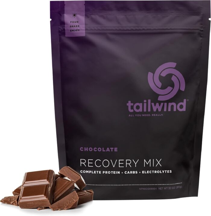 Tailwind Nutrition Recovery Mix, Complete Protein, Carbohydrates, and Electrolytes Powder Drink Mix for Post-Workout, Free of Gluten, Soy, and Dairy, Vegan, 15 Servings, Chocolate - Image 2