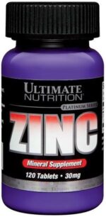 Ultimate Nutrition Zinc Vitamins for Good Skin, Supports Immune System and Development,Aids in Absorption of Minerals, 30 mg Zinc per Servings, 120 Tablets - Image 2